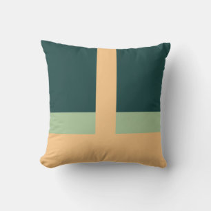 Coussin Formes géométriques Couleurs d'abricot vert d'art 