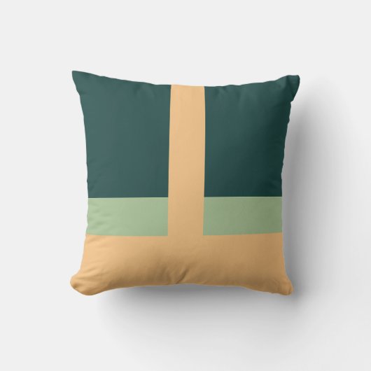 Coussin Formes géométriques Couleurs d'abricot vert d'art (Recto)