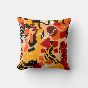 Coussin Formes géométriques de dessin à la main Abstraites