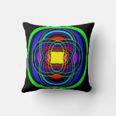 Coussin Formes géométriques des couleurs arc-en-ciel (Verso)