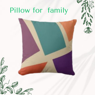 Coussin Formes géométriques et colorées modernes Lancer l'