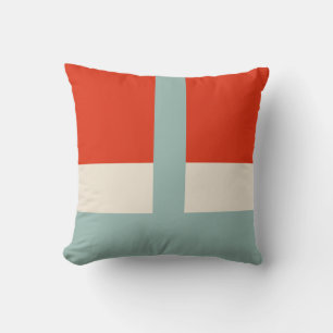 Coussin Formes géométriques Gris rouge Abstrait