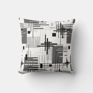 Coussin formes géométriques modernes Abstraites rayées