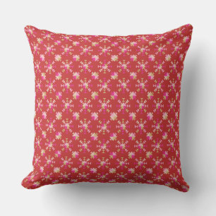 Coussin Formes géométriques modernes Motif en rouge vif