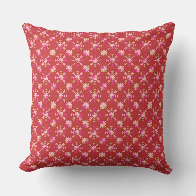 Coussin Formes géométriques modernes Motif en rouge vif (Recto)