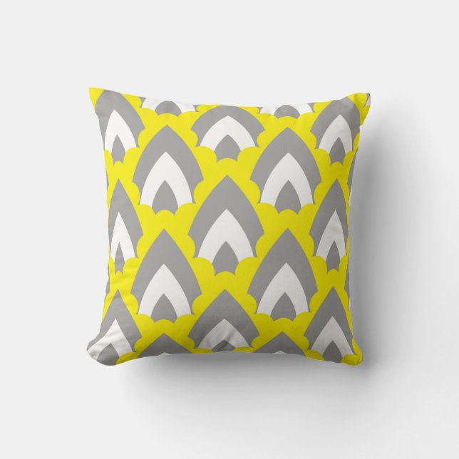 Coussin Formes géométriques rétro-Abstraites de dessin à l (Recto)