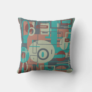 Coussin Formes géométriques tribales du Sud-Ouest, art abs