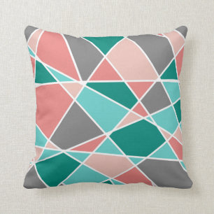 Coussin Formes géométriques Turquoises en gris gris gris