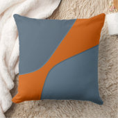 Coussin Formes irrégulières de quart orange et bleu (Couverture)
