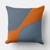 Coussin Formes irrégulières de quart orange et bleu (Recto)