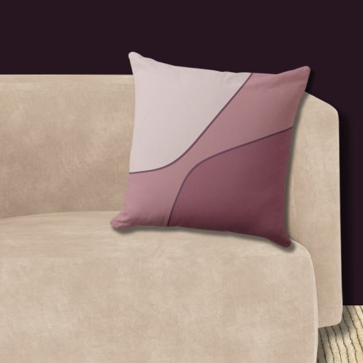 Coussin Formes irrégulières de quart rose et violet