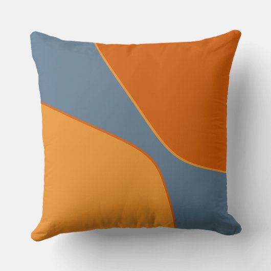 Coussin Formes orange et bleu irrégulières (Verso)