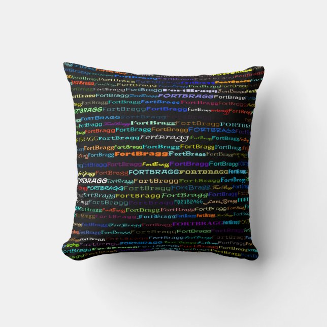 Coussin Fort Bragg Conception de texte I Jeter l'oreiller (Recto)
