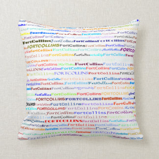 Coussin Fort Collins Texte Design II Jeu d'oreiller