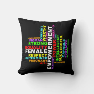 Coussin Forte femme Word Cloud