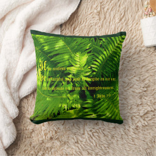 Coussin Fougères, 1 Jean 1:9