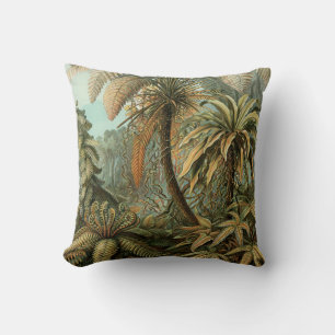 Coussin Fougères Palmier Antique Botanique Fougères Art