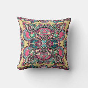 Coussin Foulard floral à motifs Paisley : Ornement traditi