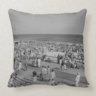 Coussin Foule sur la plage