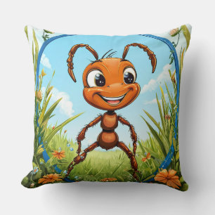 Coussin Fourmi de dessin animé joyeuse