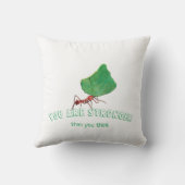Coussin Fourmi portant une grosse feuille (Verso)