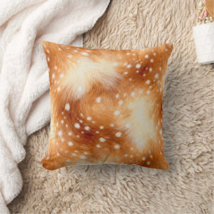 Coussin Fourrure Douce de Faon Boisée et Cosy