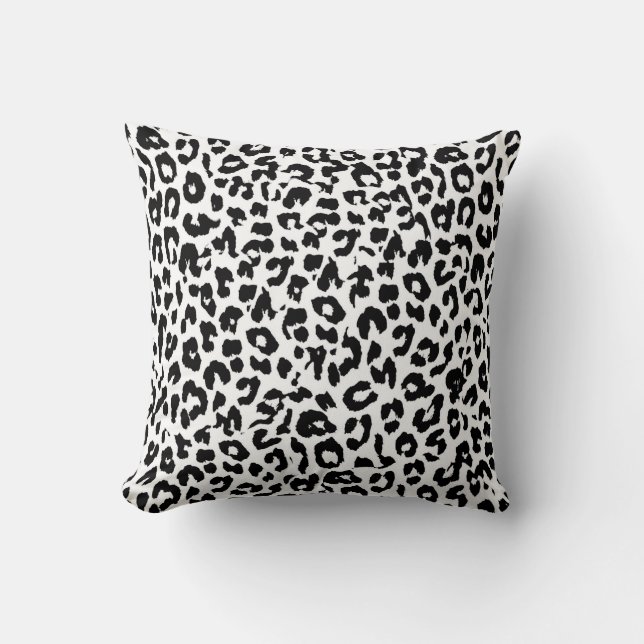 Coussin Fourrure Empreinte de léopard (Recto)