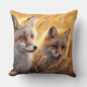 Coussin Fox Animal Wilderness Mur Art coloré