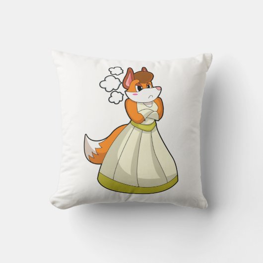 Coussin Fox comme mariée avec robe de mariage.PNG (Recto)