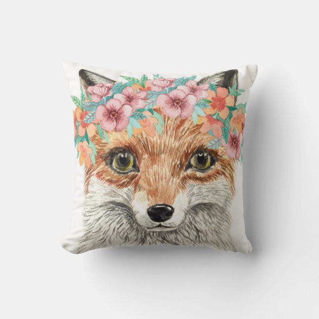 Coussin Fox floral (Recto)