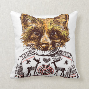 Coussin Fox habillé rusé