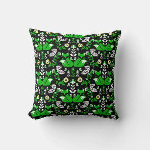 Coussin Fox Nordic Scandinavian Folk Art nappe