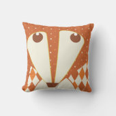 Coussin Fox Orange Terracotta Abstrait stylisé (Recto)