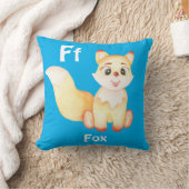 Coussin Fox personnaliser ABC : Lettre F - Ajouter votre n (Couverture)