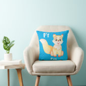 Coussin Fox personnaliser ABC : Lettre F - Ajouter votre n (Chaise)