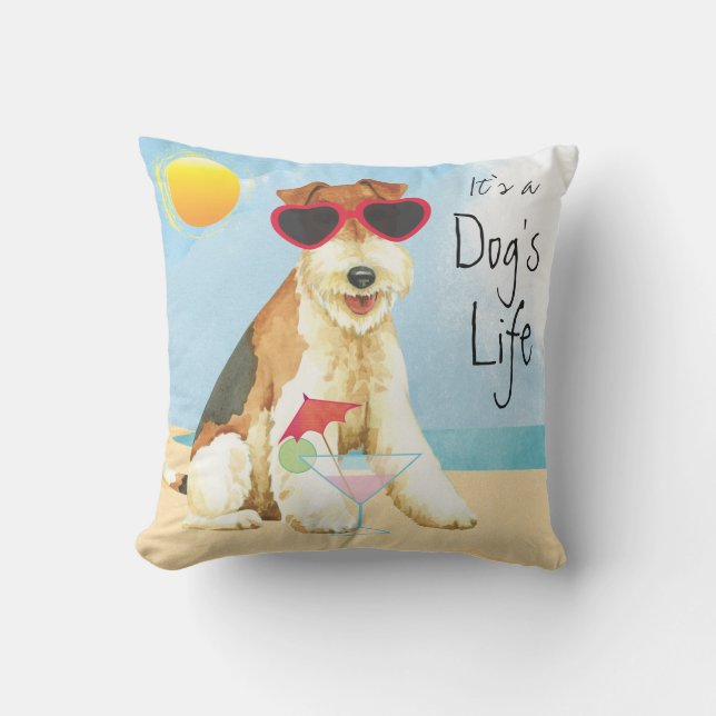 Coussin Fox Terrier de fil d'été (Recto)