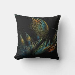 Coussin fractal Abstrait multicolore
