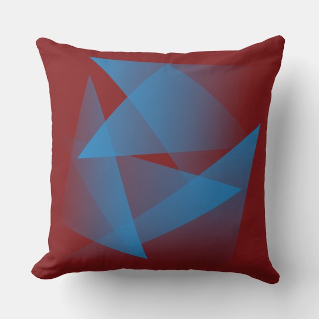 Coussin Fragments bleus flottants (Recto)