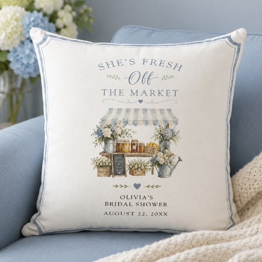 Coussin Frais Sorti du Marché Réception de Mariage Bleu et