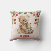 Coussin Fraise et ours (Verso)