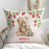 Coussin Fraise et ours