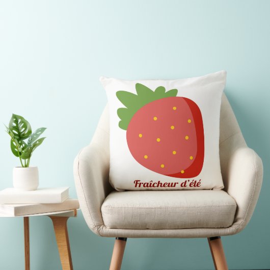 Coussin Fraise Fraîcheur d'été (Chaise)