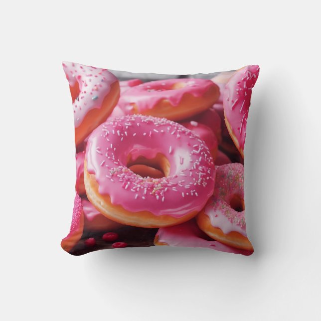 Coussin Fraise rose (Recto)
