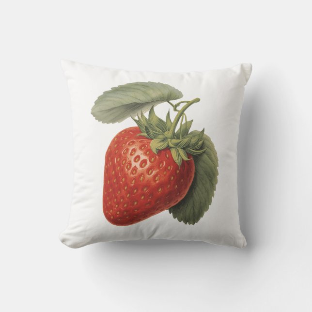 Coussin Fraise vintage  (Recto)