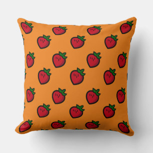 Coussin Fraises de Cartoon Rouge mignonne pour les végét
