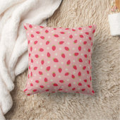 Coussin Fraises d'été (petite échelle) Rose (Couverture)