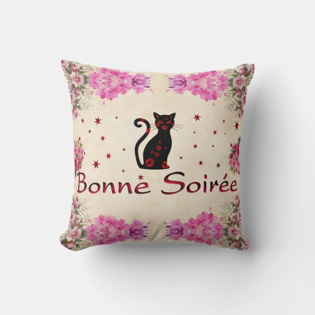 Coussin Français : Bonne Soiree (Recto)