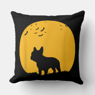 Coussin Français Bulldog Moon Halloween Conception inspiré