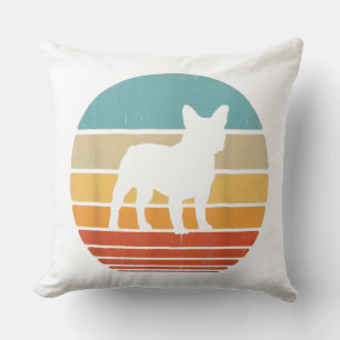 Coussin Français Bulldog Silhouette 60s les années 70 Amou