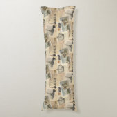 Coussin français de corps de Paris de carte (Devant (Vertical))